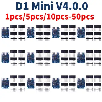 1-50pcs D1 Mini V4.0.0 ESP8266 ESP-12F Razvoj Odbor USB WeMos D1 Mini Nodemcu Lua WIFI IS Odbor 3.3 V, Z Zatiči za Arduino