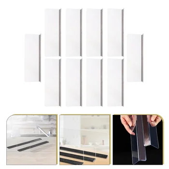 10 Kos Particijo Ploščo, L-shaped Odklon Pulover Plastičnih Kabinet Kuhinja Blaga Ločila Magnet Strani Razdelilniki Omaro