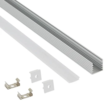 14x14mm (5pcs), 0,5 m dolžine kvadratne oblike vrhunsko led aluminij profil z kape posnetke in PC pokrov lampshade PCB širina 8 mm