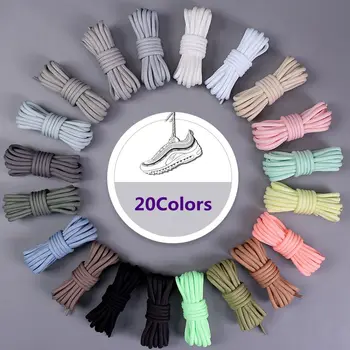 1Pair Novo 2022 Krog Shoelaces Poliester Solid Klasična Za Yezy Šport Martin Boot shoeslace Zavezat Vezalke, Strune 20colors