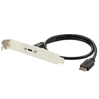 1Pc USB 3.1 Vrste E PCI-E Prednji Panel Header za Tip C Ženski Gen 2 Podaljšek Kabla z Profile Bracket
