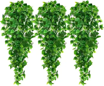 1Pcs 90 cm, Umetna Zelena Rastlina, ki Visi Ivy Listov Alg Redkev v Ozadju Prostora Doma Vrt Steno Ograjo Stranka Dekoracijo
