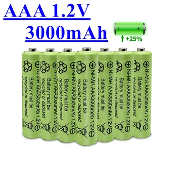 2023 lote 1,2 V, 3000 mAh NI MH bateriji AAA Pre-cargado bateras recargables NI-MH recargable AAA batera par juguetes micrfono de la cmara