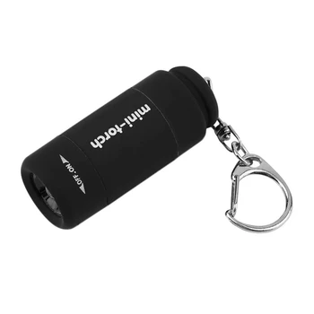2X Mini Baklo Keychain LED za Polnjenje USB Mini Svetilka Prenosnih Pocket Baklo Keyring DIY Orodje Za Dom