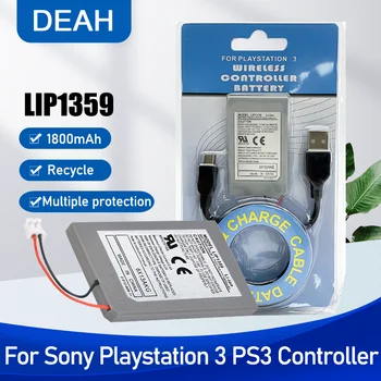 3,7 V 1800mAh Polnilna Litij-ionska Baterija Za Sony PS3 PlayStation3 Brezžični Gamepad Krmilnika Zamenjava Baterije LIP1359