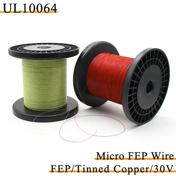 50 M/100 M UL10064 FEP Žice 40/36/34/32/30/28/26AWG PTFE Plastičnih Ultra Fine Mikro Litz Žice, Spojke Visoko Prevodnost Bakra Kabel