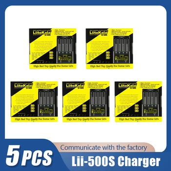 5PCS LiitoKala Lii-500S 18650 LCD Polnilec za 26650 16340 18350 za 3,7 V, 1,2 V Ni-MH baterije za polnjenje Ni-Cd in Li-ion Test zmogljivost baterije