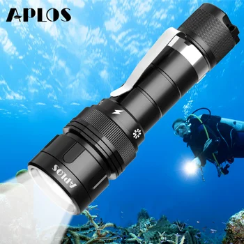 APLOS AP10 Potapljaško Svetilko 300m Podvodni Profesionalno Podvodno Svetilko IP68 Nepremočljiva Rating Lučka Z 18650 Baterijo 5000K