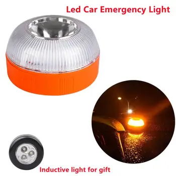 Avto Sili Svetlobe V16 LED Svetilka Stroboskopske Luči prometne Nesreče Lučka Zamenljive Baterije, Nepremočljiva opozorilna Lučka za Popravilo Luči