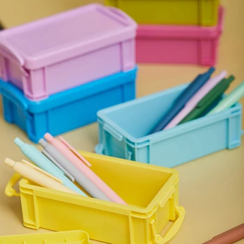 Barvita Lutka Hiša Mini Plastični Prozorni Mini Zaporno Kvadratnih Škatla Za Shranjevanje Igra Hiša Igrače S Pokrovom