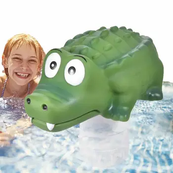 Bazen Klora Plavamo Bazen Vinil Plavajoče Srčkan Krokodil Živali Bazen Difuzor Klora Razpršilnik