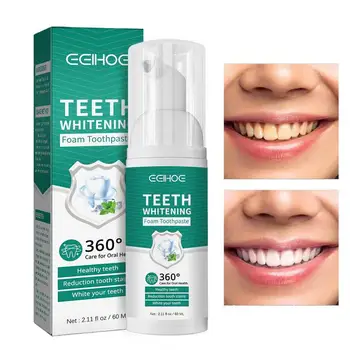 Bele Zobe Mousse 60ml Penjenje zobna pasta Za Odrasle Globinsko Čiščenje Penjenje zobna pasta za Čiščenje zobno pasto Rumene Korektor