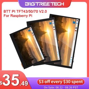 BIGTREETECH BTT PITFT50 PITFT43 PITFT70 V2.0 Zaslon na Dotik DSI Zaslon Octoprint Raspberry Pi 3 3B Plus 4B Model 3D Tiskalnik Deli
