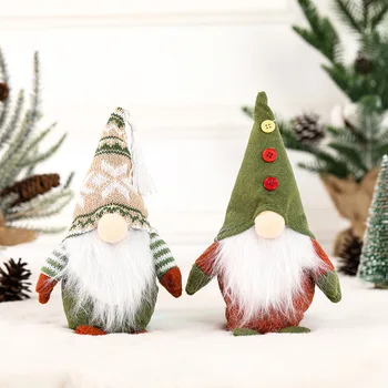 Božični Okraski, Blago, Pleteno Non-Woven Stoji Brezosebna Lutka Creative Green Santa Claus Okraski