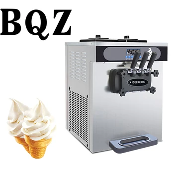 BQZ Moda Namizje 3 Okusov, Zaslon na Dotik, 2400W, Velika Zmogljivost Hrane iz Nerjavečega Jekla Mehka Služijo Sladoled Stroj
