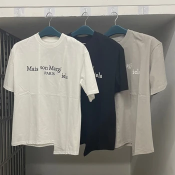 Dropshipping Mm6 Margiela T-majice Bombaž Pismo Tiskanja Kratkimi Vrhovi Priložnostne Nekaj Oblačil Svoboden MM6 Tshirts za Moške, Ženske