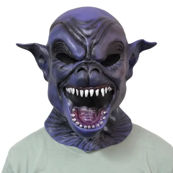 Halloween Grozljivo Zlo Blue Monster Uničiti Loney Killa Poln Obraz Masko Demon Iz Lateksa Prop Novost Kostum Stranka Karneval Čelada