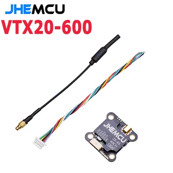 JHEMCU VTX20-600 5.8 G 40CH PitMode 5V/1A 25mW 100mW 200mW 400mW 600mW Nastavljiv VTX 7-26V 20X20mm za RC FPV Dirke Brnenje