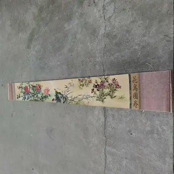 Kitajski Staro Sliko Papir Lang sijalo je Cvet in Ptic Slike Dolgo se Pomaknite