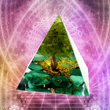 Kristalne Energije Orgonski Piramida Plesni Zbiranje Bogastva Blaginjo Peridot Zdravljenje Gem