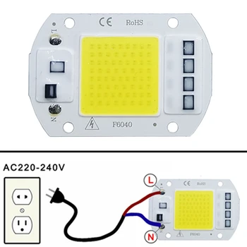 LED Svetilka COB Noge 20W 30W 50 W AC220V-240V IP65 Smart IC Ni Treba Voznik DIY Poplav svetlobe Led Žarnice Pozornosti na Prostem Čip Lučka