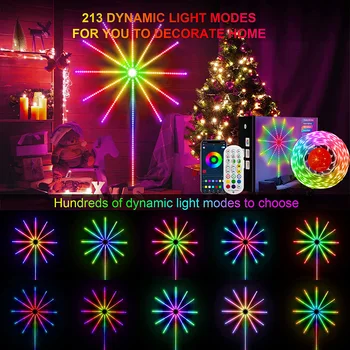 LED Trakovi Luči Ognjemet 5050 RGB Smart Led Trak Svetlobe Multicolor z Glasovnimi App Nadzor Glasbe Sinhronizacija Pravljice Svetlobe, Soba Dekor