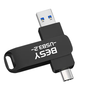 Mini Kovinski USB Flash Disk 64GB 128GB 256GB pero pogon USB 3.1 Visoka hitrost Pomnilniški ključek flash USB3.1 Pendrive