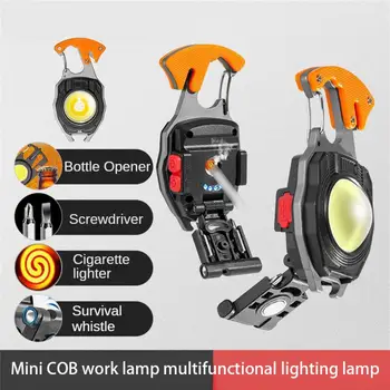 Mini LED Svetilka Prenosni Delo Svetlobe, Žep Keychains Svetilka USB Polnilne Za Kampiranje na Prostem Majhne Luči