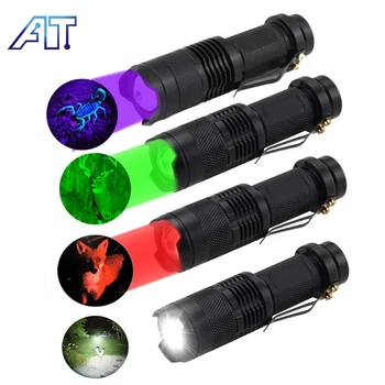 Mini Zoomable LED Svetilka AA/14500 Pogon Posnetek Pen Light 3 Načini Luč Nepremočljiva Pet Madeže Urina Scorpion Detektor Lučka