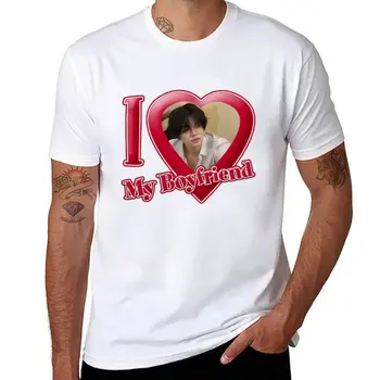 Novo Yeonjun (TXT) I love my boyfriend T-Shirt korejski srčkan moda vrhovi plus velikost vrhovi T-shirt moški