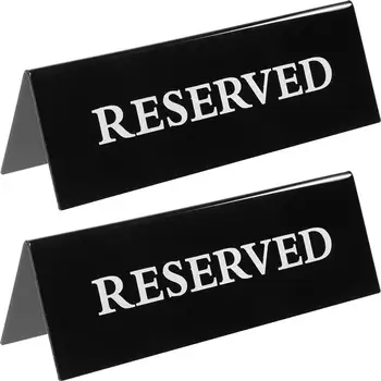 Rezervirani Znaki Znak Tabela Akril Rezervacije Kartice Poroko Prostor Za Sedenje Kraj Šotor Restavracija Soba Stol Gost Ime Desk Konferenca