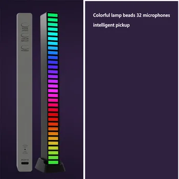 RGB Pisane Polnilna Luč, Zvok Nadzor Lučka za Brezžični Sobni