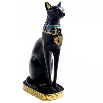 Smole Egiptovski Mačka Bastet Figur Anime Egipčanske Boginje Kip, Kiparstvo Začetni Bar Pisarna Namizno Dekoracijo(Velika)