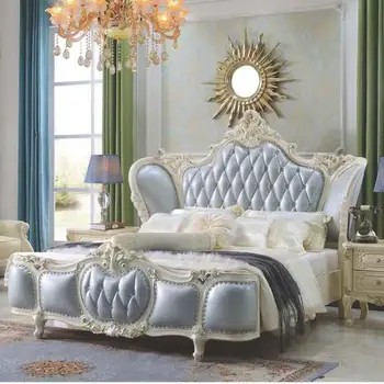 spalnica pohištvo oblikovalec usnje svetlobno razkošje klasična spalnica set
