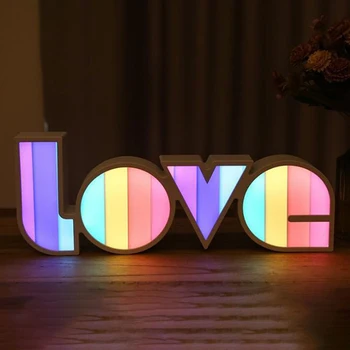 Visoka Kakovost LJUBEZEN Neonskih Luči prižgejo Črke Ljubezen Obliko Noč Svetlobe z Lučmi, USB & baterijsko za Poroko Dekor