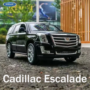 WELLY 1:27 Cadillac Escalade 2017 Zlitine Avto Diecasts Kovinskih Igrač Vozil Avto Model Miniature Obsegu Model Avtomobila Za Otroško Darilo