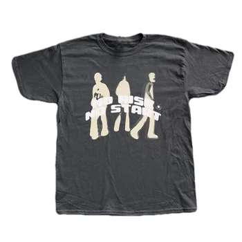 Y2K Bombaža T-shirt Moda Harajuku Estetike Grafični Natisniti Tee Retro Grunge Goth Kratek Rokav T-majice Hip Hop Svoboden Punk Vrhovi