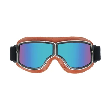 Zložljivi Retro Motokros Očala Letnik Usnje Motoristična Očala Dihanje Windproof Moto Kolesarska Čelada Skuter Očala